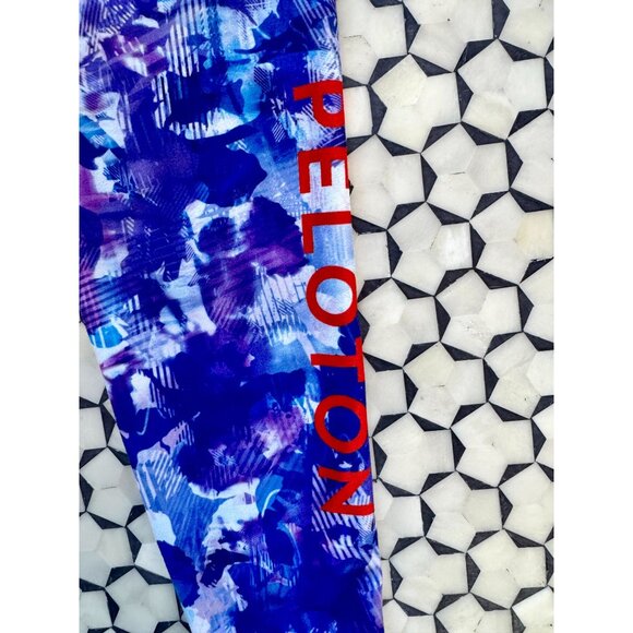 WITH nPeloton Womens High-Waist Abstract Print Leggings S/M Blue Purple 35" Leng - Picture 4 of 8